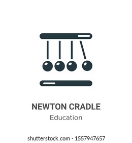Newton cradle vector icon on white background. Flat vector newton cradle icon symbol sign from modern education collection for mobile concept and web apps design.