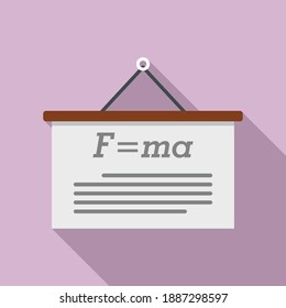 Newton force banner icon. Flat illustration of Newton force banner vector icon for web design