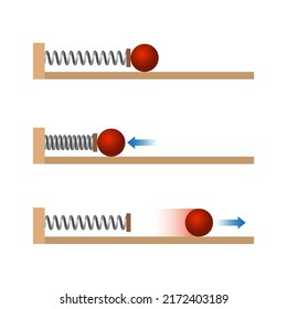 Ley de Moción de Newton. Ley de inercia. Fuerza elástica. Potencial y energía cinética. Cambiar la distancia y velocidad de movimiento de un objeto según la compresión o extensión de los resortes.