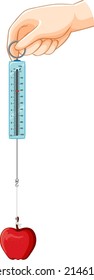 A newton meter on white background illustration