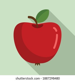Icono de manzana roja de Newton. Ilustración plana del icono del vector de manzanas rojas de Newton para el diseño web