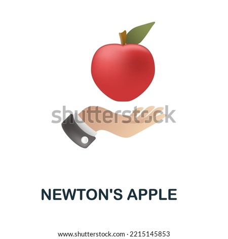Newton'S Apple icon. 3d illustration from back to school collection. Creative Newton'S Apple 3d icon for web design, templates, infographics and more