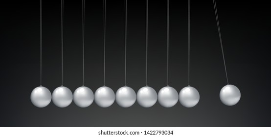 Newton's Cradle balancing Balls graphic vector