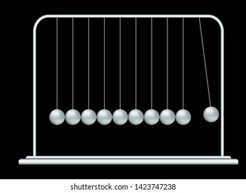 Newton's Cradle balancing Balls graphic vector