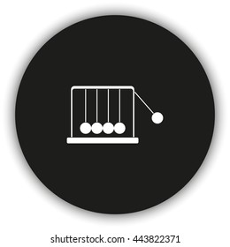 Newton's cradle flat icon.
