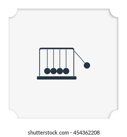 Newton's cradle flat icon.