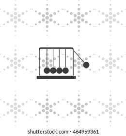 Newton's cradle flat icon.