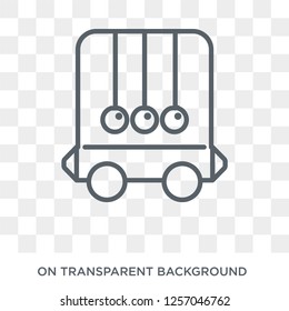 Newtons cradle icon. Newtons cradle design concept from  collection. Simple element vector illustration on transparent background.