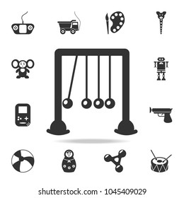 Newtons cradle icon. Detailed set of baby toys icons. Premium quality graphic design. One of the collection icons for websites, web design, mobile app on white background