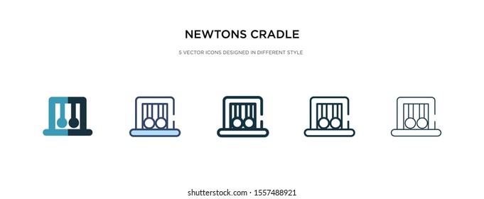 newtons cradle icon in different style vector illustration. two colored and black newtons cradle vector icons designed in filled, outline, line and stroke style can be used for web, mobile, ui