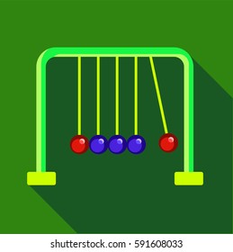 Newtons cradle icon. Flat illustration of Newtons cradle vector icon for web