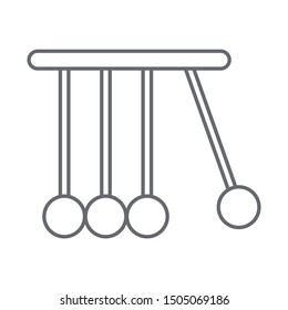Newtons Cradle icon isolated on white background. Pendulum symbol modern, simple, vector, icon for website design, mobile app, ui. Vector Illustration