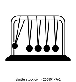 Icono de la cuna de Newton. Símbolo de diseño de sitio web, logotipo, aplicación, interfaz de usuario. Ilustración del vector, EPS10