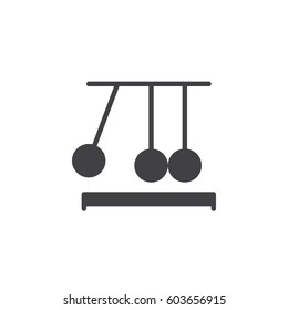 Newton's cradle icon vector, filled flat sign, solid pictogram isolated on white. Executive ball clicker symbol, logo illustration. Pixel perfect