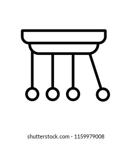Newtons cradle icon vector isolated on white background, Newtons cradle transparent sign