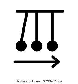 Ilustración de diseño de símbolo de Vector de icono de cuna de Newtons