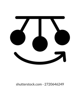 Ilustración de diseño de símbolo de Vector de icono de cuna de Newtons