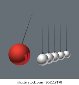 Newtons Cradle illustration Balance Balls 