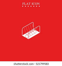 Newton's cradle isometric icon.