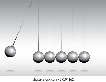 Newtons Cradle Stock Vector (Royalty Free) 120801391 | Shutterstock