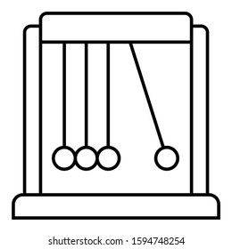 Newtons Cradle Vector Icon Design Concept