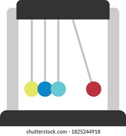 Newtons Cradle Vector Icon Design Concept, Biological engineering and Biotechnology Symbol on White background