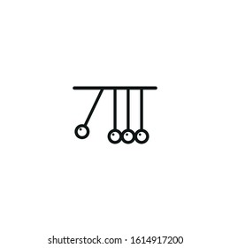 newtons cradle vector icon on white background