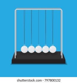 Newton's Cradle Vector Illustration.