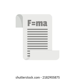 Newtons force icon. Flat illustration of newtons force vector icon isolated on white background