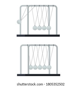 Newton's pendulum. Balance, vector illustration