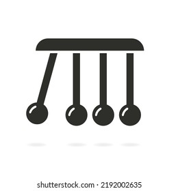 Newton's pendulum on a white background. Vector illustration