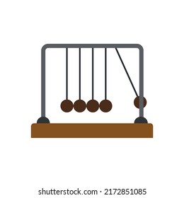 Newton's pendulum, vector illustration for education, object of study of Physics.