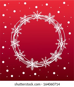 new-year festive background with snowflakes,  vector  illustration