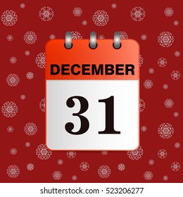 New-year vector on a red background.