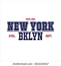 NewYork BKLYN vector illustration, for t-shirt print and other uses.