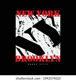 Newyork brooklyn typography vector illustration, perfect for the design of t-shirts, shirts, hoodies, etc 