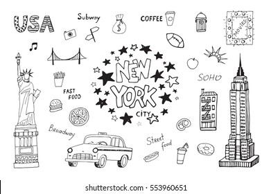 New-York City illustrations set.