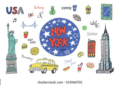 New-York City illustrations set.