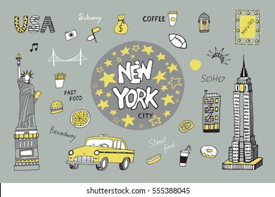 New-York City illustrations set.