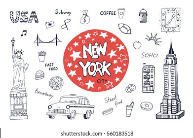 New-York City illustrations set.