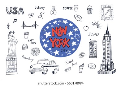 New-York City illustrations set.