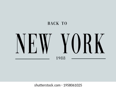 newyork city message slogan vector