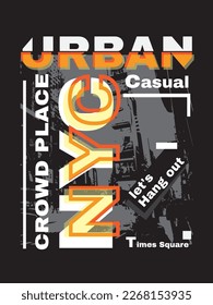newyork city typography t shirt design vector