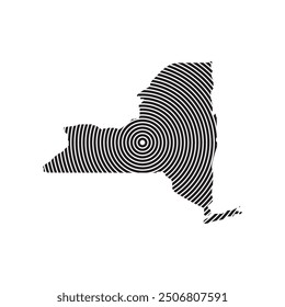 Newyork map silhouette illustration element design