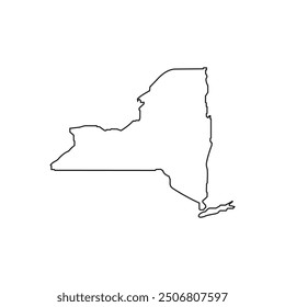 Newyork map silhouette illustration element design