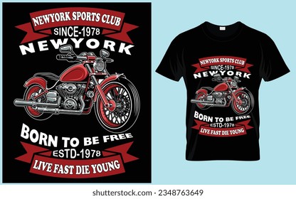 NEWYORK SPORTS CLUB SINCE 1978 BORN TO BE FREE LIVE FAST DIE YOUNG