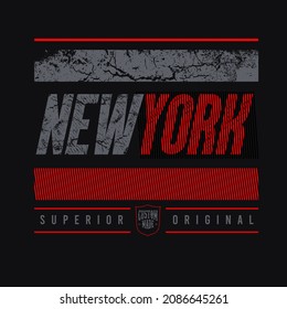 Newyork Superior Original Grunge Typo Graphic Design Vector for t shirt print graphic illustration