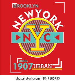 NEWYORK Typogarphy Design/NYC/Print Design/T-Shirt Design,vector illustration