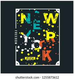 NEWYORK typography design t shirt,vector illustration