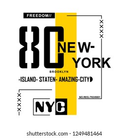 newyork typography design,vector illustration